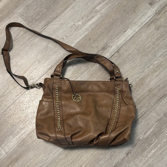 Style & Co. Handbags - Style & Co. Brown Shoulder Bag with Chain Accents